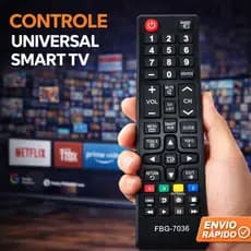 Kit Controle Samsung Smart TV Compatível FBG-7036, 2 ou 3 Unidades, Oferta Econômica, Pronta Entrega