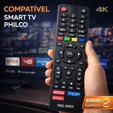 Controle Remoto Compatível Philco FBG-9063 Smart TV LED LCD Netflix YouTube Pronto Uso Novo