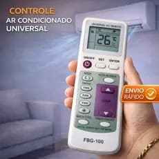 Controle Remoto Universal Ar Condicionado FBG-100 Compatível Split Janela Inverter Auto Search Novo