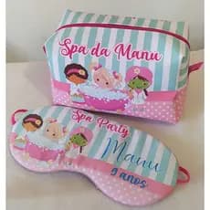 5 Kit SPA ( Necessaire Box G + Máscara de dormir ) - Fazemos em diversos temas