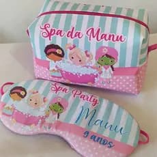 15 Kit SPA ( Necessaire Box G + Máscara de dormir ) - Fazemos em diversos temas