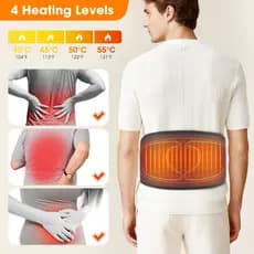 Massageador De Aquecimento De Cintura Sem Fio , Descompressão De Airbag , Cinto De Suporte Lombar , Portátil , 3 Modos E
