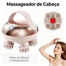 Massageador Elétrico De Couro Cabeludo , Portátil Para Cabeça , Estresse Do Relaxamento E Arranhador Traseiro Aliviar A