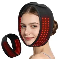Correia De Aquecimento Facial Para Terapia De Luz Vermelha Sem Fio Alívio Da Dor TMJ , Recarregável Por USB 5000mAh , 3