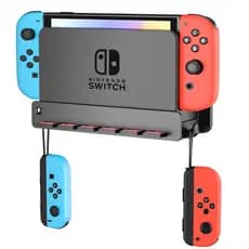 Suporte De Montagem Na Parede Sportlink Para Nintendo Switch/OLED Console Com 6 Divisórias De Cartão De Jogos E 2 Ganchos Acessórios De Proteção