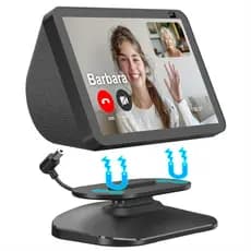 Suporte De Carregamento Para Echo Show 8 (1a E 2a) Com Porta USB-C , Inclinação + Montagem Giratória Todos Os Telefones Celulares Fones De Ouvido