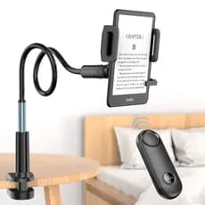 Sokusin Kindle Titular Com Virador De Página Remoto Suporte Ajustável Para Leitura Na Cama Mesa Mãos-Livres Braço Pregui