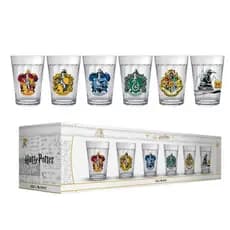 Harry Potter Jogo 6 Copos Americanos Em Vidro 190mL Original | AllMix | Kit Conjunto Presente