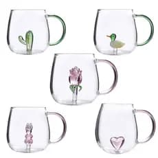 Caneca 3D Em Vidro Borossilicato 350mL | AllMix | Imagens A Escolher Xícara Presente