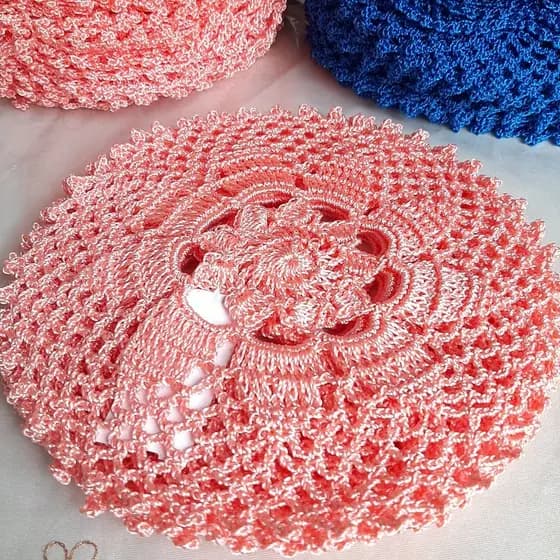 kit toalhinha de crochê com 5 peças