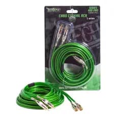 Cabo Rca 5 Metros Technoise Verde Cobre Conector Ouro Sq