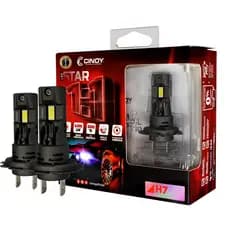 Lâmpada Super Led Mini Slim Cinoy Star 12000 Lumen Sem Erro H7