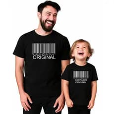 Kit Camisa Tal Pai Tal filho Estampada100% Algodão Original e CopiaDia do Pais CMS