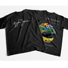 Camiseta básica confortável Ayrton S.e.n.n.a desenho envio rápido Camisa