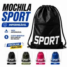 Bolsa Academia Unissex impermeável Mochila Bolsa Sacola Feminina Masculina