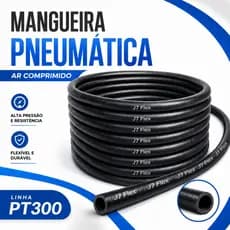Mangueira Para Compressor de Ar 10m, 20m 30m, 40m Metros PT300 1/4 Ar Comprimido Pneumática Borracha