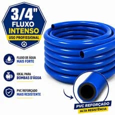 Mangueira 3/4 Alta Vazão Dupla Camada Expressura Uso em Bomba, Poço, Lava-Rápido - 05 a 35 Metros