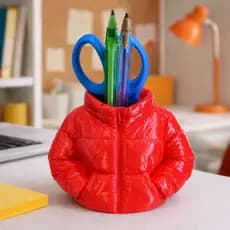 Porta Caneta- Porta Lápis Criativo Casaco Bobojaco 13 cm – Decoração e Organização
