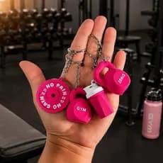 Kit Chaveiro Pesos de Academia Halteres/Kettlebell/Anilha/Brinde academia