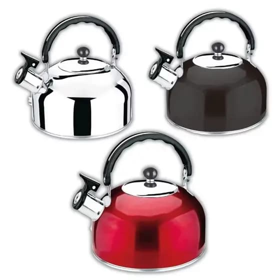 Chaleira Inox com Apito 2L – Tampa e Alça Resistente