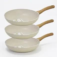 Jogo 3 Frigideiras  16/ 20/ 24cm Vanilla Ceramico