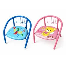 Cadeira Cadeirinha Infantil De Metal Suporta 25kg Cores