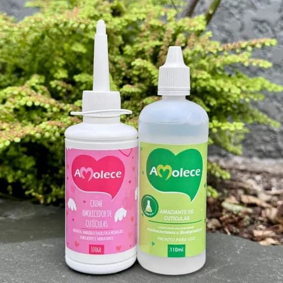 Kit Amolece  Amaciante Amolecedor Cutícula Líquido 110ml + Creme Amolecedor Cutícula 100g