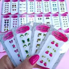 Kit 200 adesivos de unhas para decoração de unha - 20 cartelas