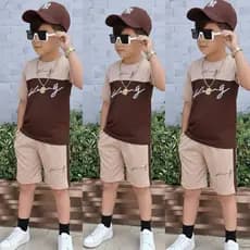 Conjunto Infantil Mauricinho Estiloso Short + Camisa Menino Verão