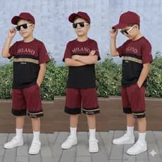 Conjunto Menino Dry Fit Estiloso Infantil 2 a 12 Anos (Camisa + Short)