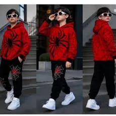 Conjunto Masculino Infantil Inverno Casaco Com Capuz Forrado Menino