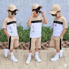 Conjunto Infantil Masculino Verão Camiseta + Bermuda Dry Fit Roupas Menino 2 ao 12 Anos Estiloso