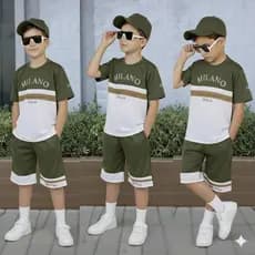 Conjunto Masculino Infantil Dry Fit Premium Camisa + Bermuda De Verão 2 a 12 Anos