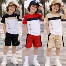 Conjunto Infantil Masculino Dry Fit Premium 2 a 12 Anos Camiseta + Short Leve Secagem Rápida