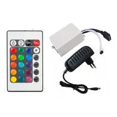 Controlador  Fita Led Rgb 3528 E 5050 C/ Fonte Controladora + Controle  Remoto