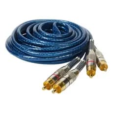 Cabo Blindado 4mm 2rca X 2rca Gold Com Mola 3m