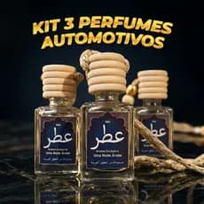 Kit 3 Cheirinho Árabe p/ Carro 10 ml Perfume Aromatizante Automotivo Ideal p/ Uber