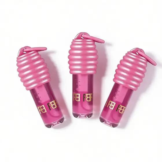 Lip Oil LIPHONEY Hidratante, Portátil com Chaveiro, Gloss Labial para Lábios Carnudos