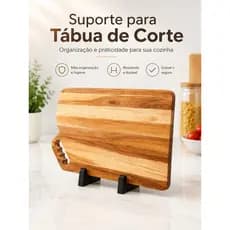 Suporte para Tábua de Corte Organizador Cozinha Porta Tábuas Bancada
