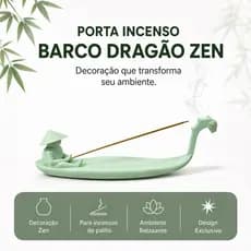 Porta Incenso Zen Barco Dragão – Decoração Relaxante