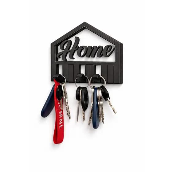 Suporte de Chaves Decorativo Home com Ganchos Dobráveis (Parede)