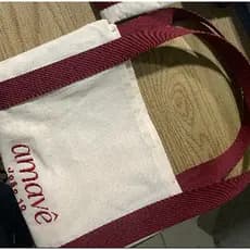 Ecobag Cristã João 10 Amavê • Algodão Cru Bordado • Fé
