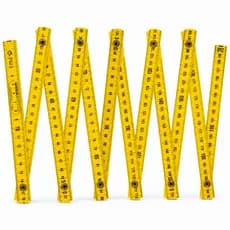 Régua 2 Metros Escala Métrica em Nylon Amarelo Profissional Ferramenta de Medição Resistente