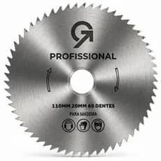 Disco Lâmina de Serra 110mm 60 Dentes 20mm para Madeira Serra Circular Corte Preciso Marceneiro