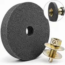 Kit Disco Rebolo Esmeril 3 x 1/2 Pol Grão G120 para Furadeira com Adaptador Profissional