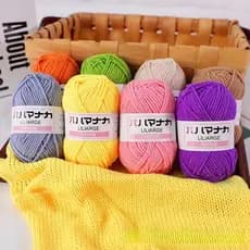 50 Cores de Fio Flexível de Algodão/Bambu/Lã de Crochê para Tricô/Bebê