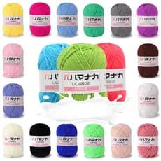 47 Cores de Fio Flexível de Algodão/Bambu/Crochê para Tricô/Bebê