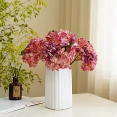 Buquê de Hortênsias Artificiais CH, Flores de Seda para Decoração de Casa, Casamento, Jardim, Café e Festa