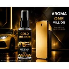 Perfume GOLD MILLION Automotivo 40ml Premium | Body Splash para Carro | Cheirinho pra Carro
