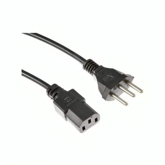 1/2/5 Cabo Forca Tripolar P/ Fonte Monitor Pc 1,5 M Padrão Inmetro Envio Imediato
